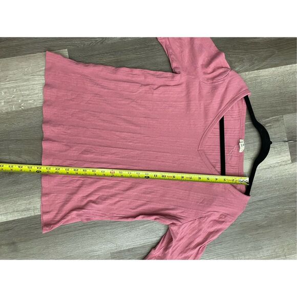 ANA A New Approach Pink Striped V-Neck Blouse Cotton Top, Size XXL - Picture 7 of 10